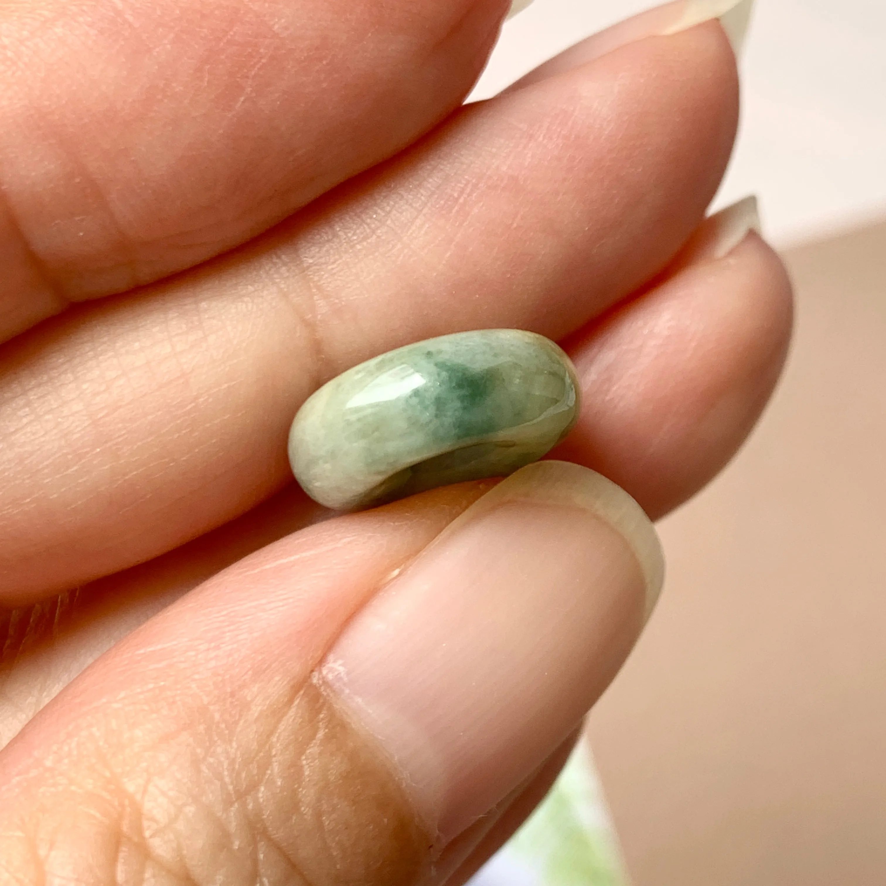 A-Grade Natural Floral Jadeite Donut Pendant No.220646