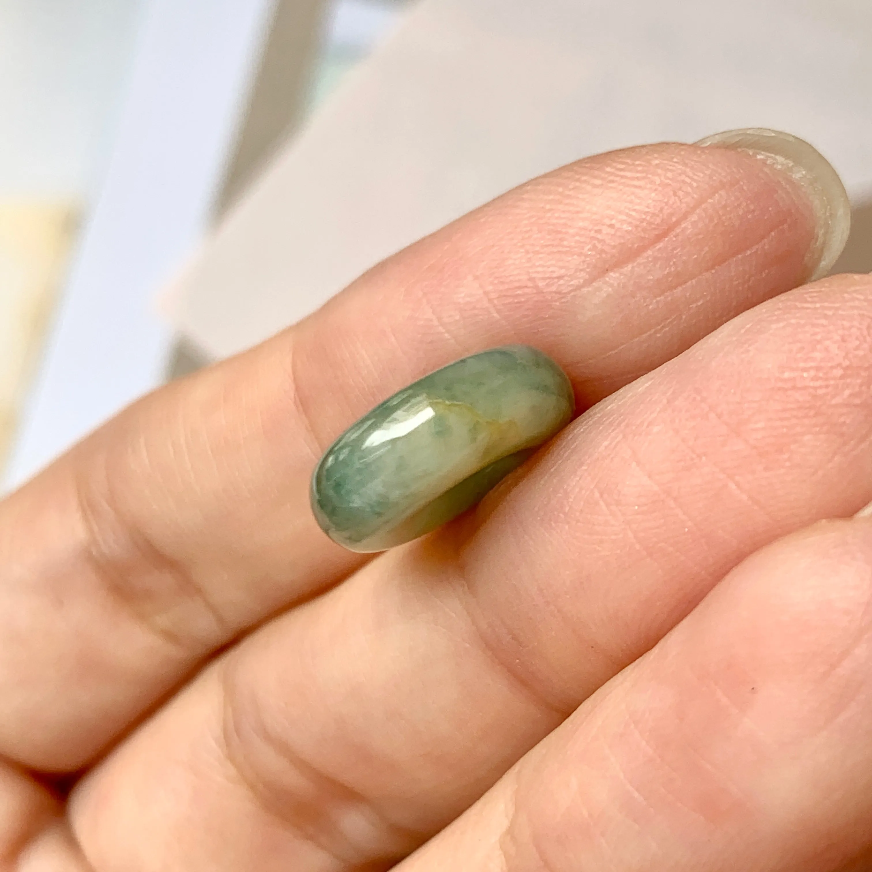 A-Grade Natural Floral Jadeite Donut Pendant No.220646