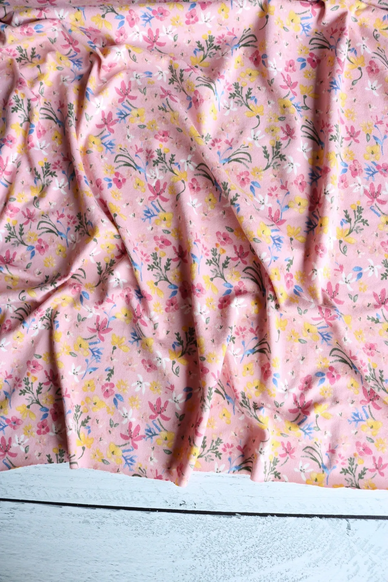 Alma on Pink Rose Double Brushed Poly