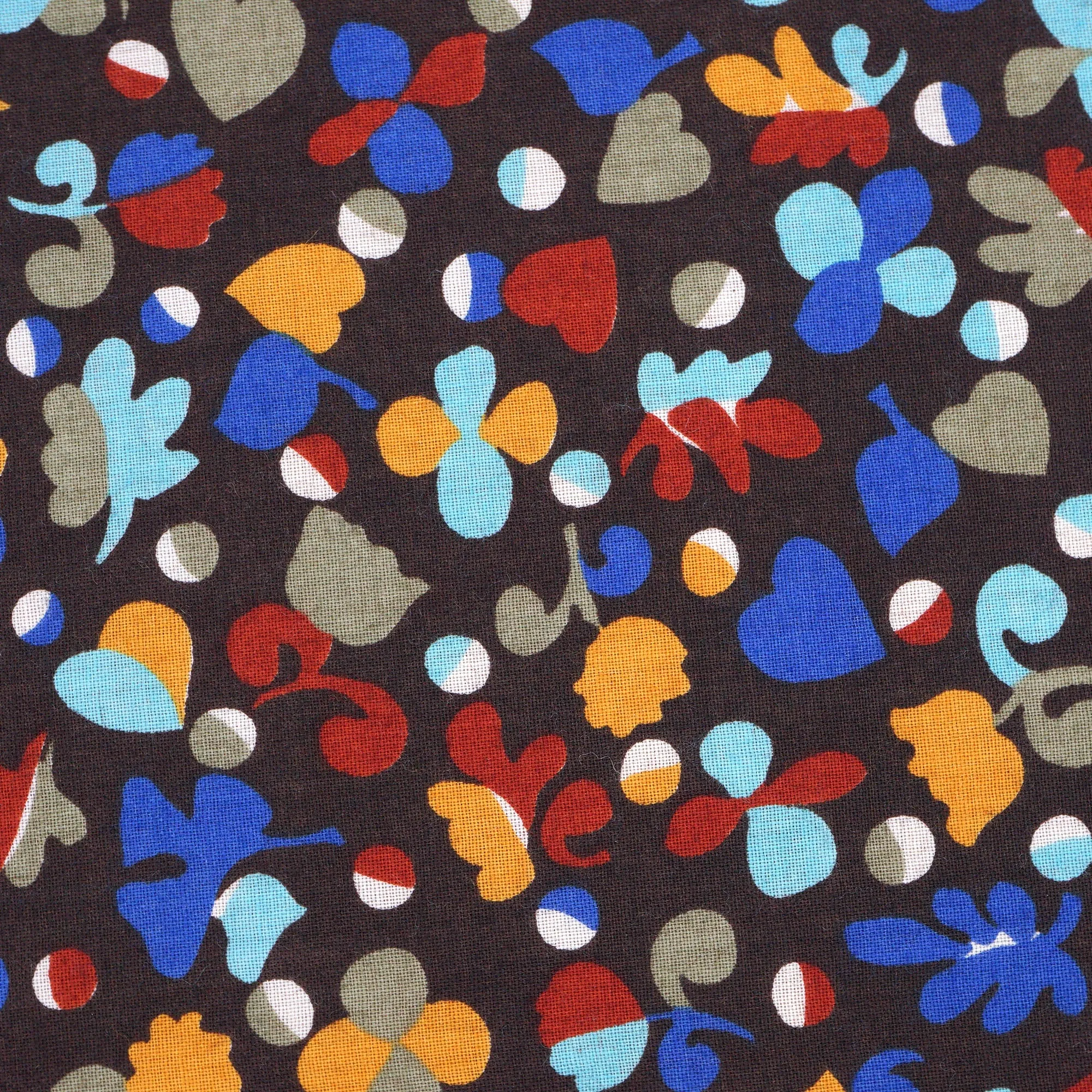 Autumn Confetti Italian Cotton Stretch Fabric