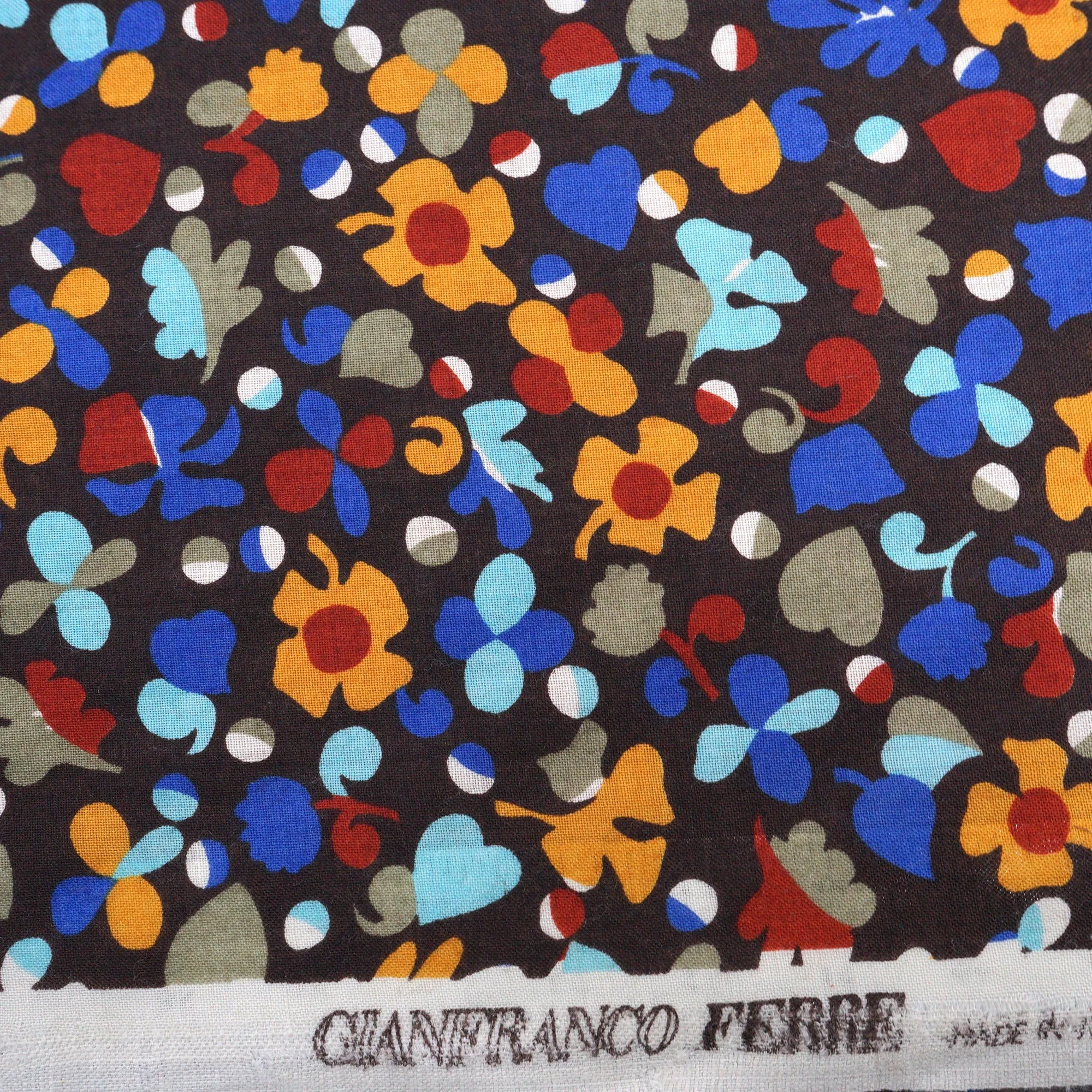Autumn Confetti Italian Cotton Stretch Fabric