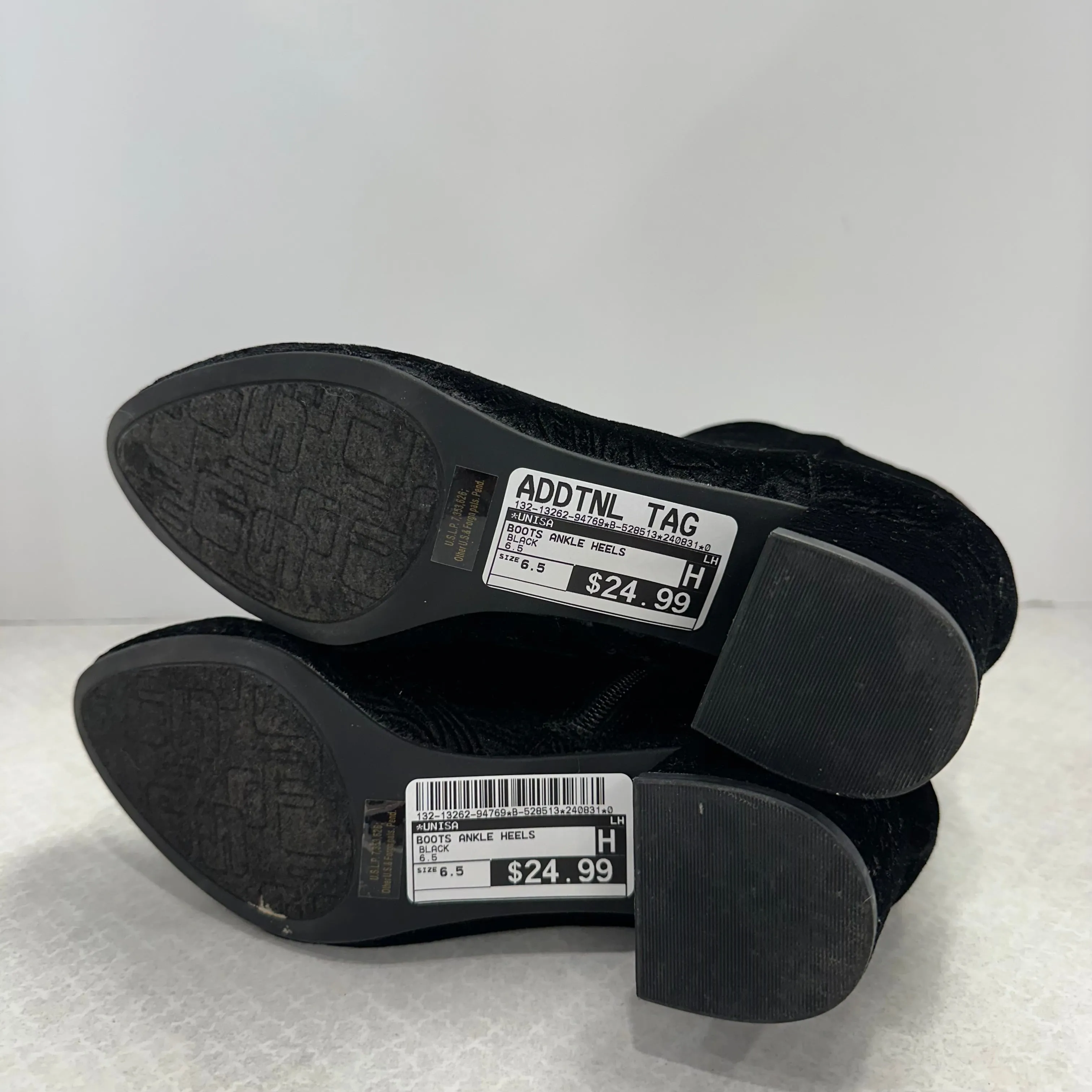 Boots Ankle Heels By Unisa In Black, Size: 6.5