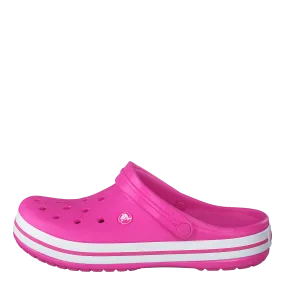 Crocband Electric Pink/white