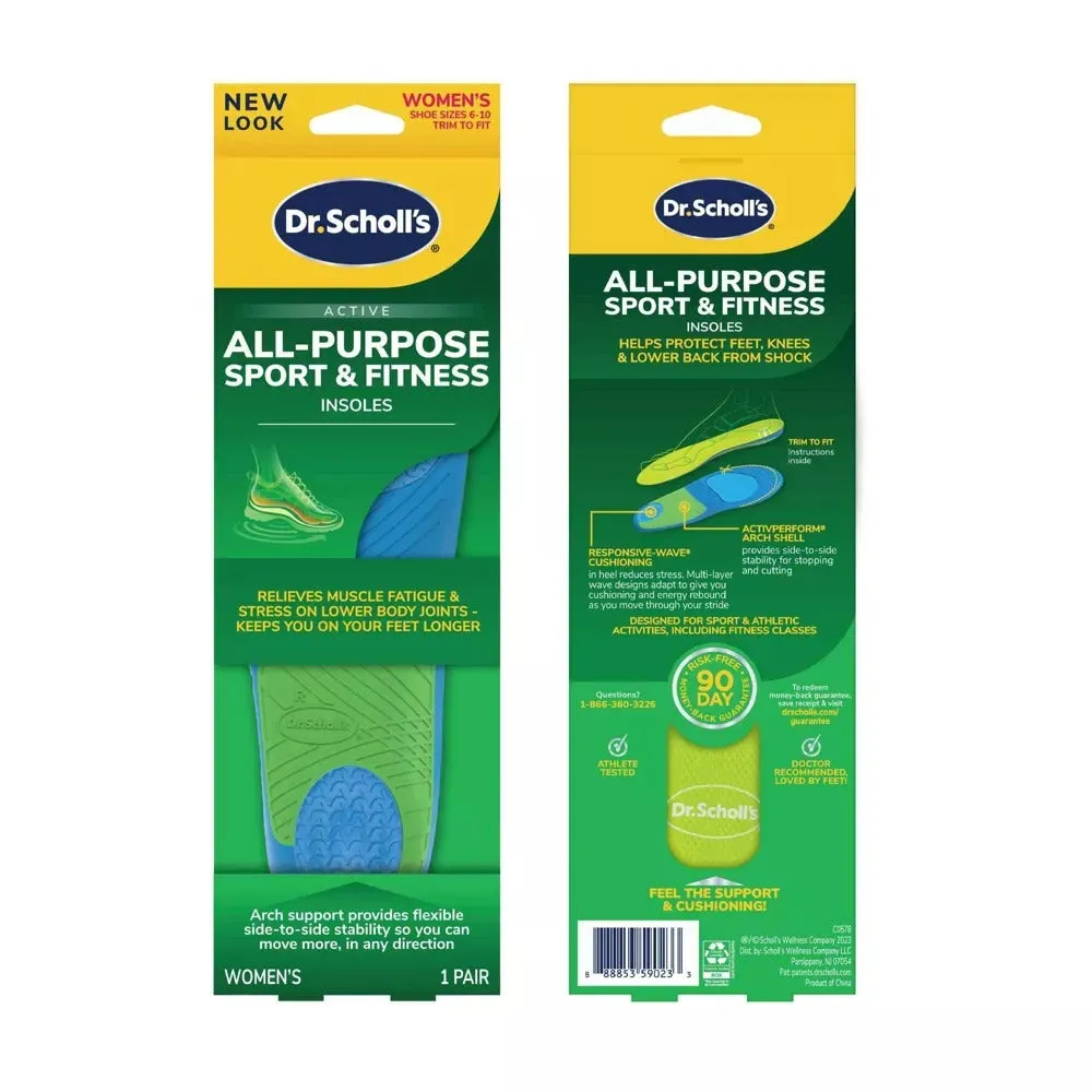 Dr. Scholl's Active All-Purpose Sport & Fitness Insoles Men & Women