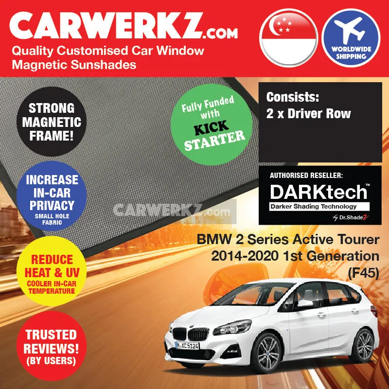 Dr Shadez DARKtech BMW 2 Series Active Tourer 2014-2021 1st Generation (F45) Germany Hatchback Customised Window Magnetic Sunshades