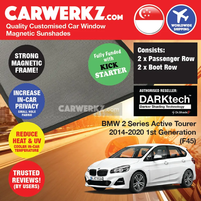Dr Shadez DARKtech BMW 2 Series Active Tourer 2014-2021 1st Generation (F45) Germany Hatchback Customised Window Magnetic Sunshades