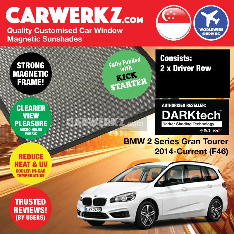 Dr Shadez DARKtech BMW 2 Series Gran Tourer 2014-2021 1st Generation (F46) Germany MPV Customised Window Magnetic Sunshades