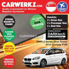 Dr Shadez DARKtech BMW 2 Series Gran Tourer 2014-2021 1st Generation (F46) Germany MPV Customised Window Magnetic Sunshades