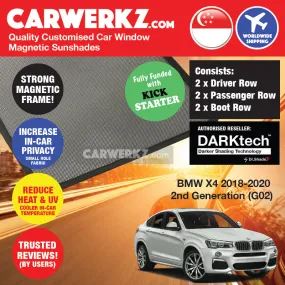 Dr Shadez DARKtech BMW X4 2018-Current 2nd Generation (G02) Germany SUV Customised Window Magnetic Sunshades