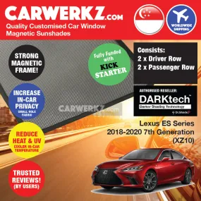 Dr Shadez DARKtech Lexus ES Series 2018-Current 7th Generation (XZ10) Japan Sedan Customised Window Magnetic Sunshades