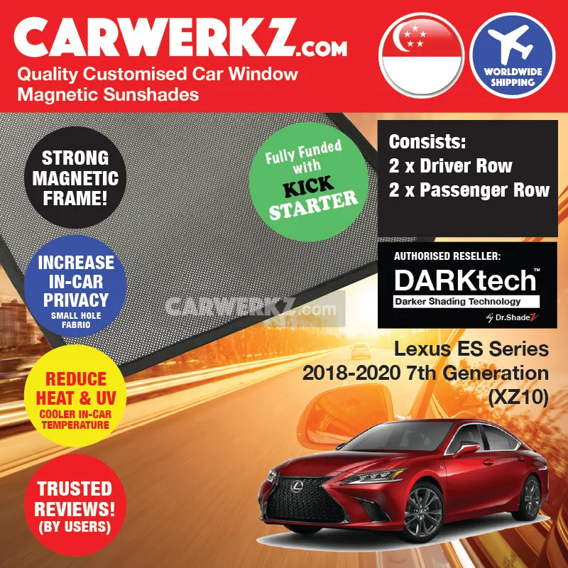Dr Shadez DARKtech Lexus ES Series 2018-Current 7th Generation (XZ10) Japan Sedan Customised Window Magnetic Sunshades