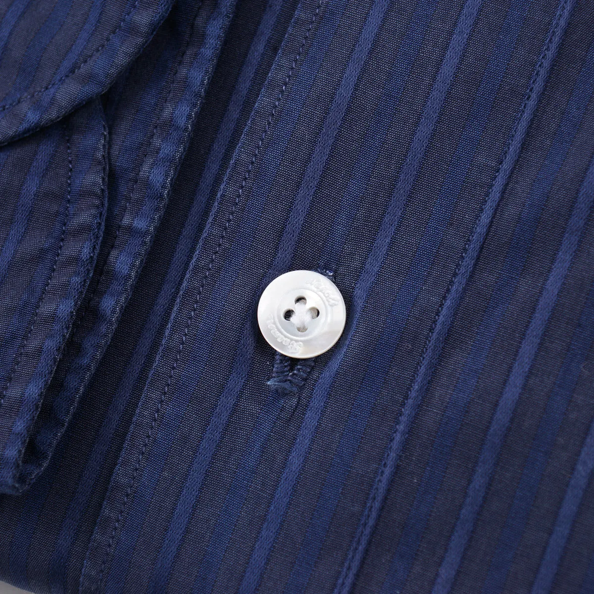 Finamore Satin Stripe Cotton Shirt