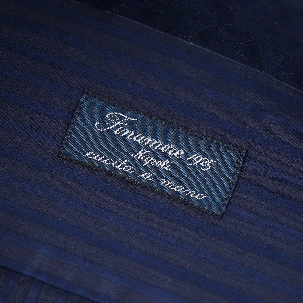 Finamore Satin Stripe Cotton Shirt
