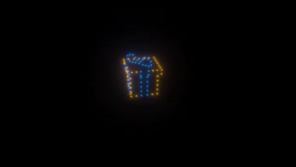 Gift box animation - 100 drones