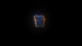 Gift box animation - 100 drones