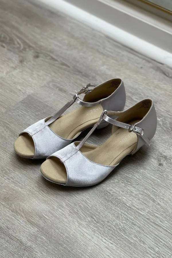 Girls Isabella 1 Inch Ballroom Shoe - Silver