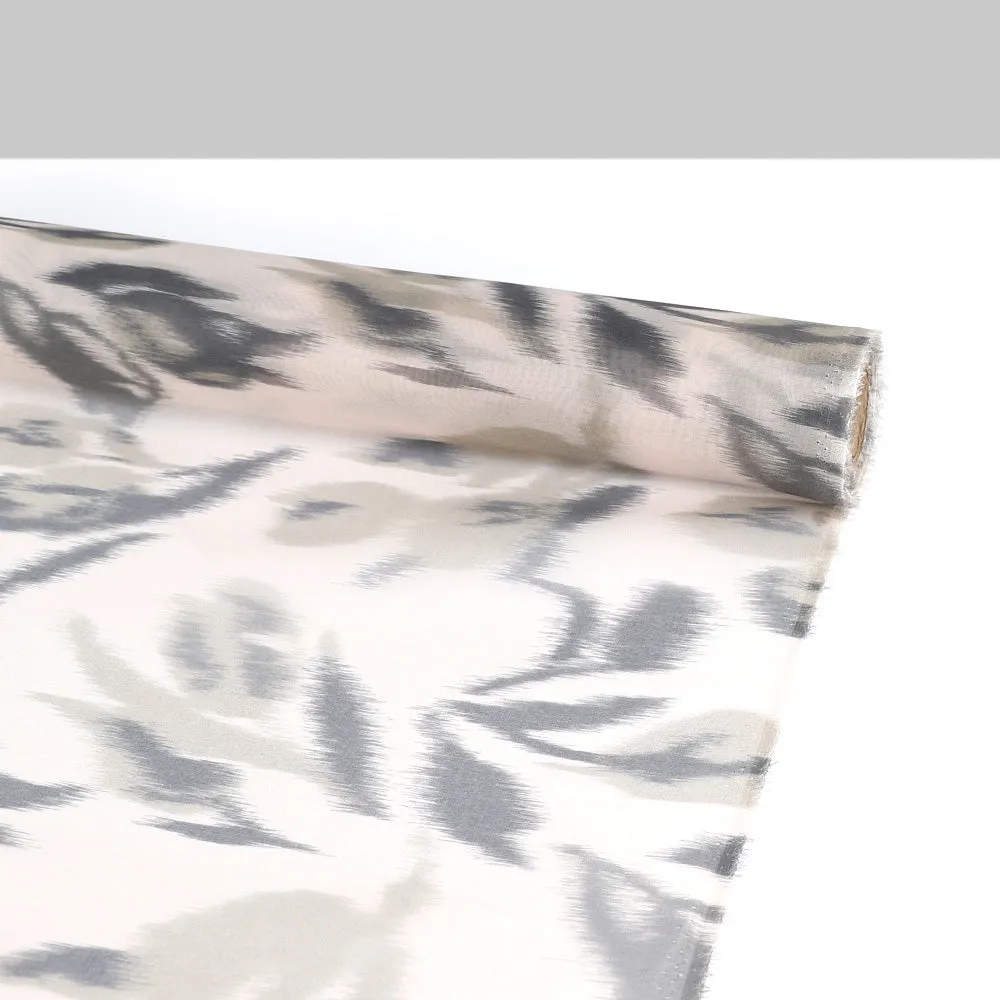 Hazy Floral Silk Organza - Grey