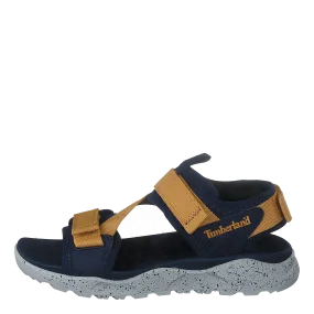 Ripcord 2 Strap Sandal Black Iris