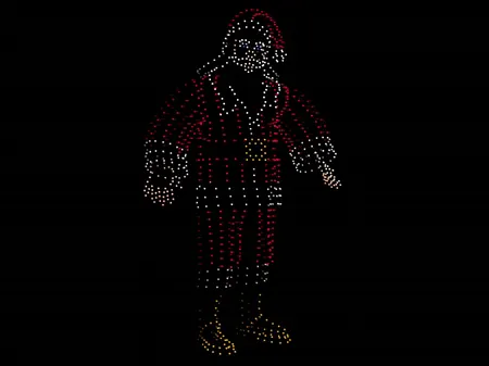 Santa Claus animation - 1000 drones
