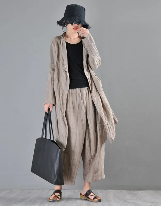 Spring Summer Loose Cotton Linen Pants