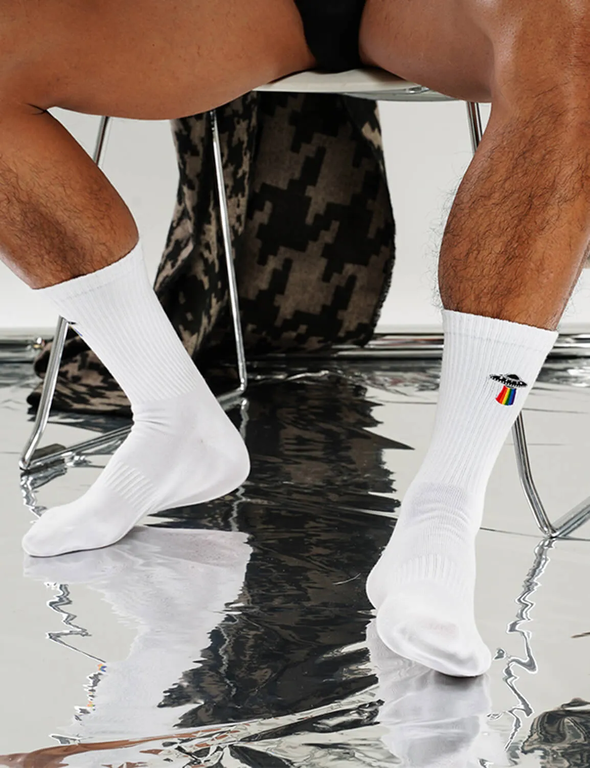 UFO Rainbow Sport Crew Socks SINGLE-PACK