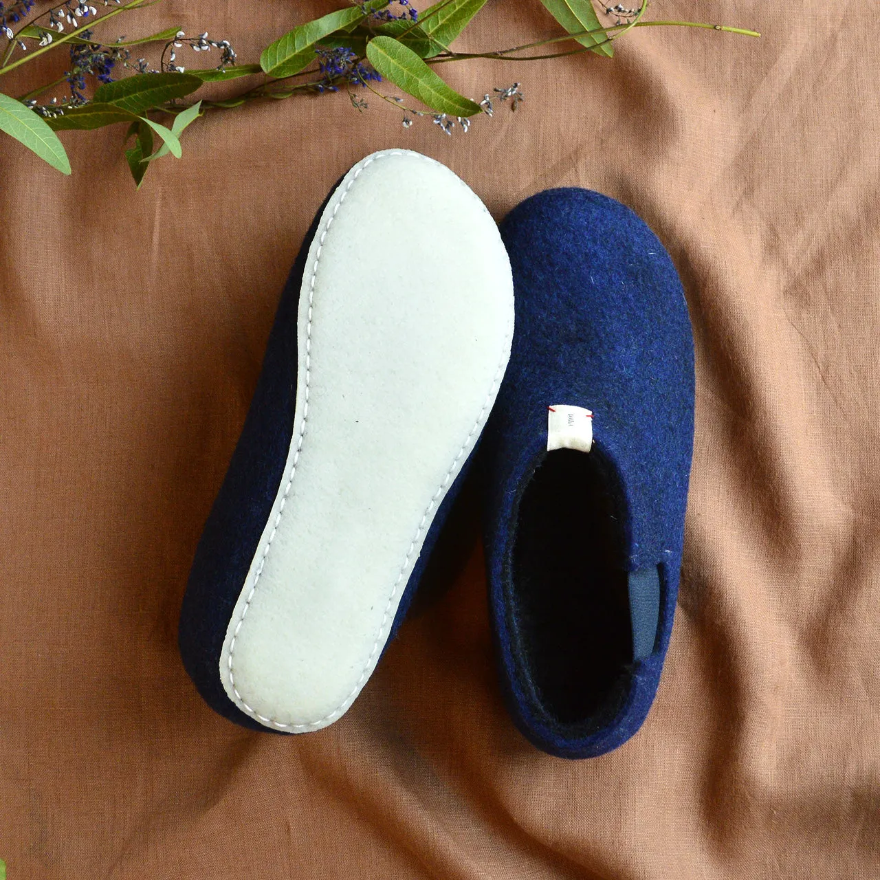 Yves Slipper Boot - Wool Felt - Navy (37) *Last One!